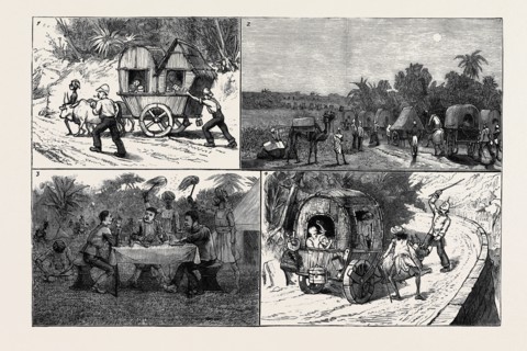 INDIA, A MARCH TO A HILL STATION WITH INVALIDS: 1. A Double Topper; 2. The Start for Moradabad; 3.