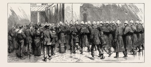 THE REBELLION IN THE SOUDAN (SUDAN), REINFORCEMENTS LEAVING PORTSMOUTH: THE ROYAL MARINE ARTILLERY