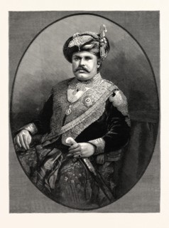 HIS HIGHNESS THE MAHARAJAH RAWUL SHREE TAKHTSINGJEE, K.C.S.I., THAKORE SAHIB OF BHOWNUGGER