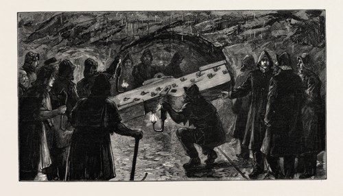 THE NEW RAILWAY TUNNEL UNDER THE RIVER MERSEY, CONNECTING BIRKENHEAD WITH LIVERPOOL, BREAKING DOWN
