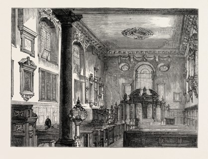 INTERIOR OF ST. OLAVE'S, OLD JEWRY, LONDON