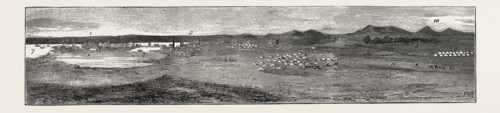THE REBELLION IN THE SOUDAN (SUDAN): GENERAL VIEW OF SUAKIM WITH ITS FORTIFICATIONS; 1. Island of
