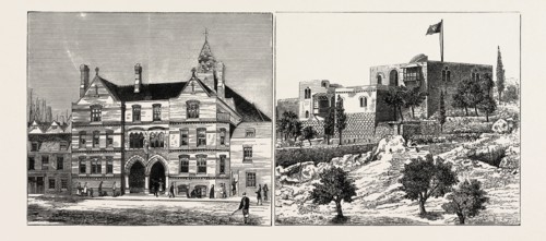 THE LOWDER MEMORIAL CLERGY HOUSE, ST. PETER'S, LONDON DOCKS, OPENED BY EARL NELSON (LEFT IMAGE),