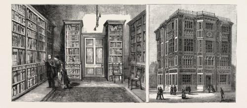 THE ROYAL COLLEGE OF MUSIC, SOUTH KENSINGTON: THE LIBRARY OF MUSICAL WORKS (LEFT IMAGE); EXTERIOR