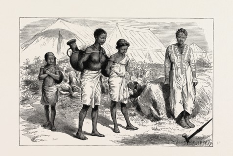 WITH ADMIRAL SIR W. HEWETT'S EMBASSY TO KING JOHN OF ABYSSINIA: ABYSSINIAN WATER-GIRLS BRINGING