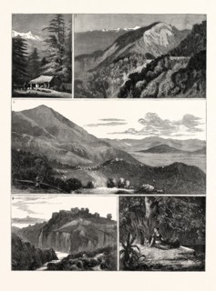 ON THE WAY TO AN INDIAN HILL STATION: 1. At Menali in the Kulu Valley. 2. View from the Hill