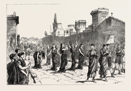 THE FUNERAL PROCESSION IN THE STRADA DELLE TOMBE, POMPEII