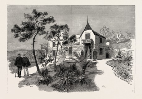 THE LATE DUKE OF ALBANY: THE VILLA NEVADA, CANNES. The Room in Which the Duke Died is that with the