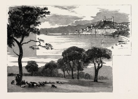 THE LATE DUKE OF ALBANY, VIEWS OF CANNES: LA BOCCA (LEFT IMAGE); CANNES FROM LA CROISETTE (RIGHT