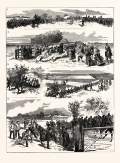 THE EASTER VOLUNTEER MANOEUVRES, WITH THE FORCES AT DOVER, UK: 1. On the Left of the Defending