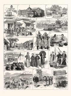 THE FRENCH IN TONKIN (VIETNAM): 1. Magazine in the Citadel of Hanoi. 2. Palace of the Governor at