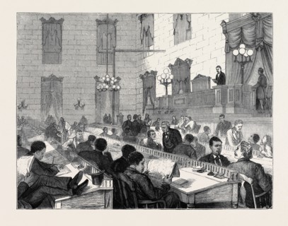 THE DUAL GOVERNMENT IN SOUTH CAROLINA: SPEAKER MACKEY SWEARING IN THE REPUBLICAN MEMBERS OF THE