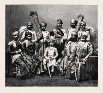 THE MAHARAJ RANA OF JHALLAWUR AND SUITE