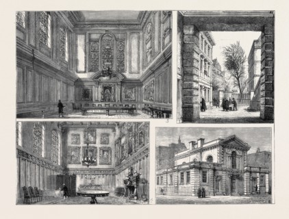 THE SALE OF SERJEANTS' INN: 1. View of the Inn through Archway looking from Chancery Lane; 2.