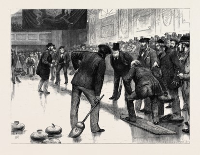 CURLING AT AN ICE RINK, MANCHESTER