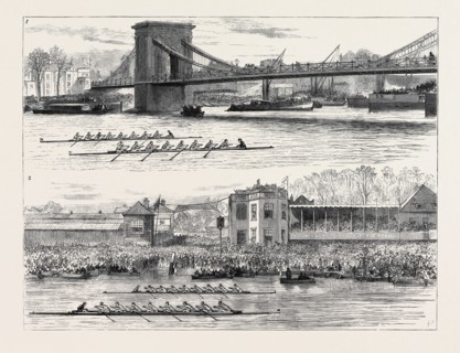 THE INTER-UNIVERSITY BOAT RACE: 1. Hammersmith Bridge; 2. The "Dead Heat"