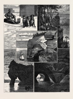 IN THE UNITED STATES, LAKE SUPERIOR: 1. The Winter Mail Line; 2. The Castle, Pictured Rocks; 3.