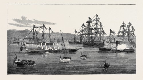 VISIT OF THE PRINCESS OF WALES TO GREECE: THE ARRIVAL IN THE HARBOUR AT THE PIRAEUS