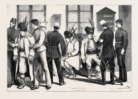 THE WAR IN THE EAST: INVALID ROMANIAN SOLDIERS AT A RAILWAY STATION
