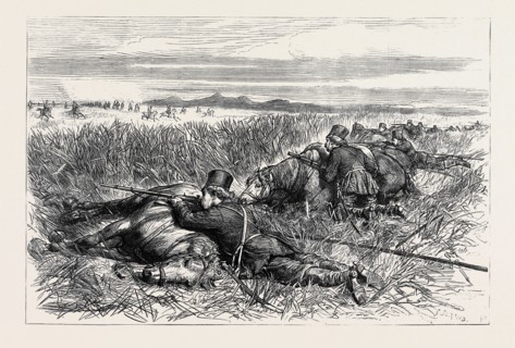 THE WAR IN THE EAST, "WITH THE COSSACKS": AN ENTRENCHMENT OF COSSACKS