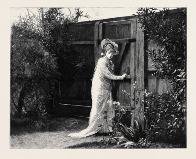 "WAITING AT THE GATE", FROM THE PICTURE BY MARCUS STONE, A.R.A.