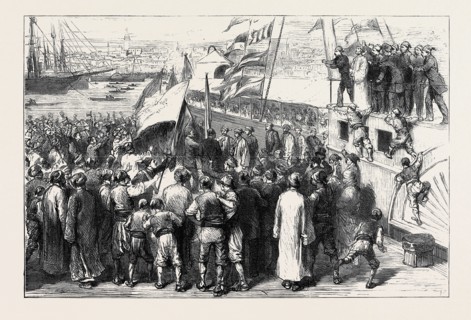 THE WAR IN THE EAST, WITH THE TURKS: SKETCHES AT CONSTANTINOPLE: RETURN OF THE SOFTA DEPUTATION