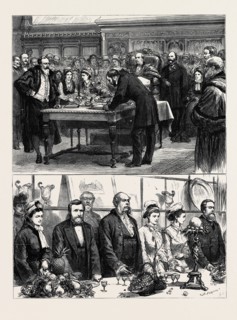 PRESENTATION OF THE FREEDOM OF THE CITY TO GENERAL U.S. GRANT: 1. General Grant Signing the Record;