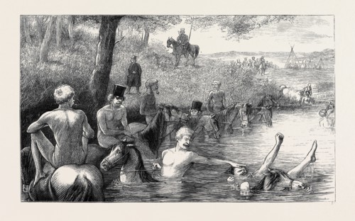 THE WAR IN THE EAST, WITH THE RUSSIANS ON THE DANUBE: A COSSACK BATH
