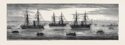 THE WAR IN THE EAST: WITH HOBART PASHA, DIAGRAM OF HOBART PASHA'S MEANS OF DEFENCE AGAINST TORPEDO