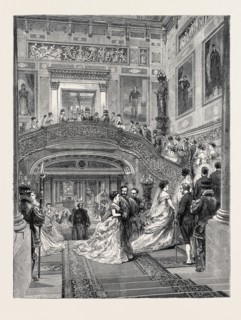 THE STAIRCASE AT BUCKINGHAM PALACE, LONDON, 1870