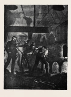 ON THE ATLANTIC STEAMER: THE STOKE HOLE, 1870