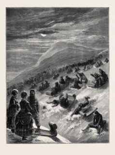 TOBOGGANING IN CANADA, 1870