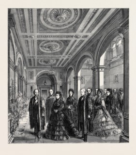 THE OPENING OF THE LONDON UNIVERSITY BUILDINGS, ARRIVAL OF THE QUEEN, 1870
