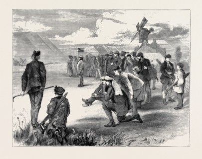 GOLF MATCH BETWEEN THE ROYAL BLACKHEATH AND LONDON SCOTTISH CLUBS AT WIMBLEDON, 1870