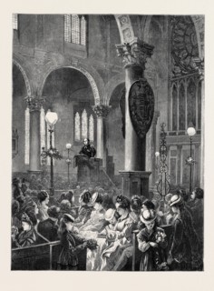 FLOWER SERMON AT ST. KATHERINE CREE, LEADENHALL STREET, 1870