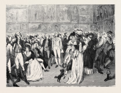 THE PRINCE OF WALES AND SIR JOSHUA REYNOLDS AT THE ROYAL ACADEMY EXHIBITION, 1787