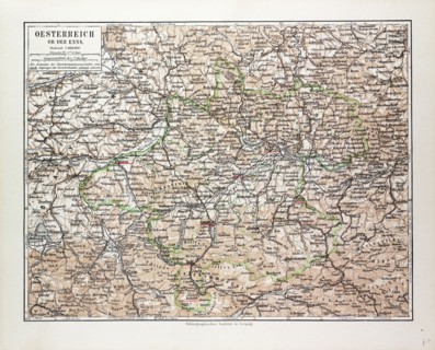 MAP OF AUSTRIA, 1899