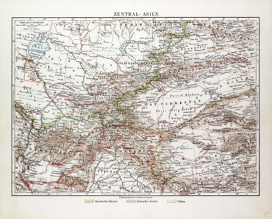MAP OF CENTRAL ASIA, AFGHANISTAN, PAKISTAN, REPUBLIC OF TAJIKISTAN, TURKMENISTAN, THE REPUBLIC OF