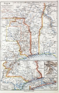 MAP OF THE REPUBLIC OF TOGO, 1899