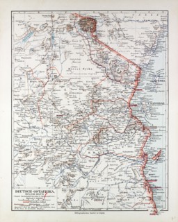 MAP OF TANZANIA, KILIMANJARO, 1899