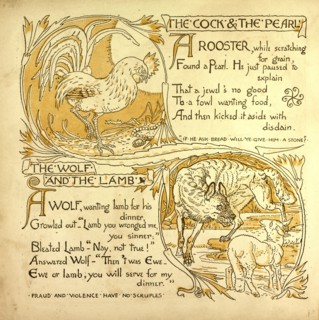 THE COCK AND THE PEARL; THE WOLF AND THE LAMB