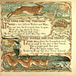 THE HARE AND THE TORTOISE; THE HARES AND THE FROGS