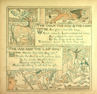 THE COCK, THE ASS AND THE LION; THE ASS AND THE LAP DOG