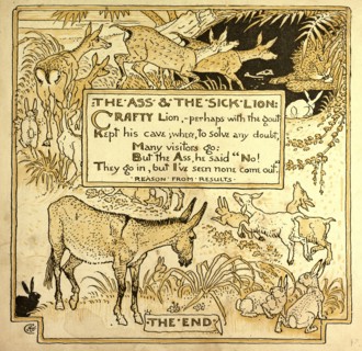 THE ASS AND THE SICK LION
