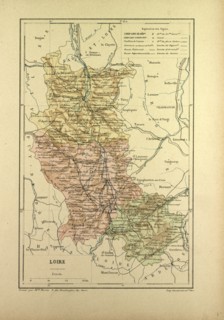 MAP OF LOIRE, FRANCE