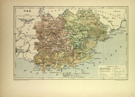 MAP OF VAR, FRANCE