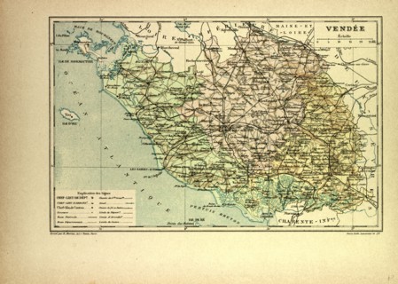 MAP OF VENDÃâE, FRANCE