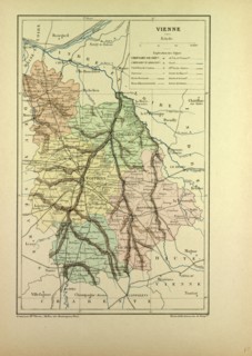 MAP OF VIENNE, FRANCE