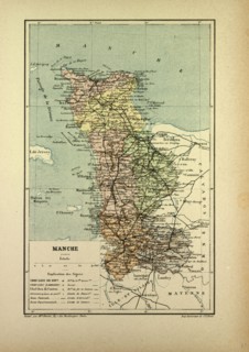 MAP OF MANCHE, FRANCE