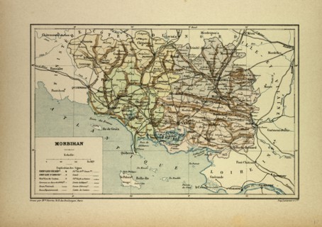 MAP OF MORBIHAN, FRANCE